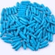 thumbnail image 1 of Granjero Gordo 20 piezas de piedra natural texturizada azul de doble punta con forma de columna pulida hexagonal, accesorio colgante hecho a mano de 8 * 32 mm, 1 of 5