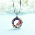 thumbnail image 3 of Crystal Circle of Life Eternity Memorial Urn Necklace for Ashes Hummingbird / Red Cardinal Cremation Keepsake Human Pet Memorial Jewelry for Women Men, 3 of 7