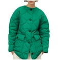 thumbnail image 2 of Abrigo y chaquetas casuales de manga larga sin capucha para mujer, de algodón, con bolsillos grandes y cuadros de rombos grandes, de color liso, chaqueta de algodón con botones y manga larga, abrigo p, 2 of 5