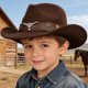 thumbnail image 2 of Sombrero vaquero infantil fieltro sombrero vaquero niños 4-8 años sombrero vaquero fiesta occidental, 2 of 8