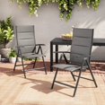 thumbnail image 2 of Crestlive Products Set of 2 Aluminum Chairs Outdoor Folding Dining Chairs, Gray, 2 of 8
