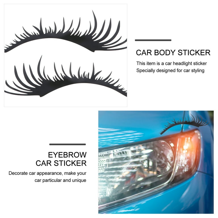 Car Eyelashes Sticker Headlight Headlights Auto Cars Para Pesta as Lashes Eyelash Body Stickers Decals Automobile Door