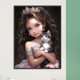 thumbnail image 4 of Pintura de diamante 5D DIY taladro redondo completo dulce niña gato decoración del hogar arte 30x40cm, 4 of 9