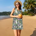 thumbnail image 3 of Xecao Robe Rétro Lapin Floral pour Robes d'Été pour Femmes Robes Décontractées de Plage Sans Manches avec Poches, 3 of 7