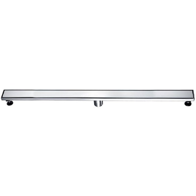 Stainless Steel Shower Drain Channel Side Outlet with Adjustable Feet -18 G