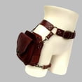 thumbnail image 4 of Medieval Waist Belt Drop Leg Bag Steampunk Waist Pack Thigh Bag Leather Fanny Bag Motorcycle Waist Belt Drop Leg Bag, 4 of 5