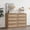 Brown, variant on Bingirl Rattan Dresser for Bedroom, Modern 8-Drawer Wooden Dresser Chest, Wide Wood Beside Table for Closet, Nursery, Living Room