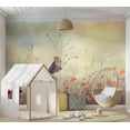 thumbnail image 4 of Botanical Wallpaper Wall Mural - Bird in Field, 4 of 5