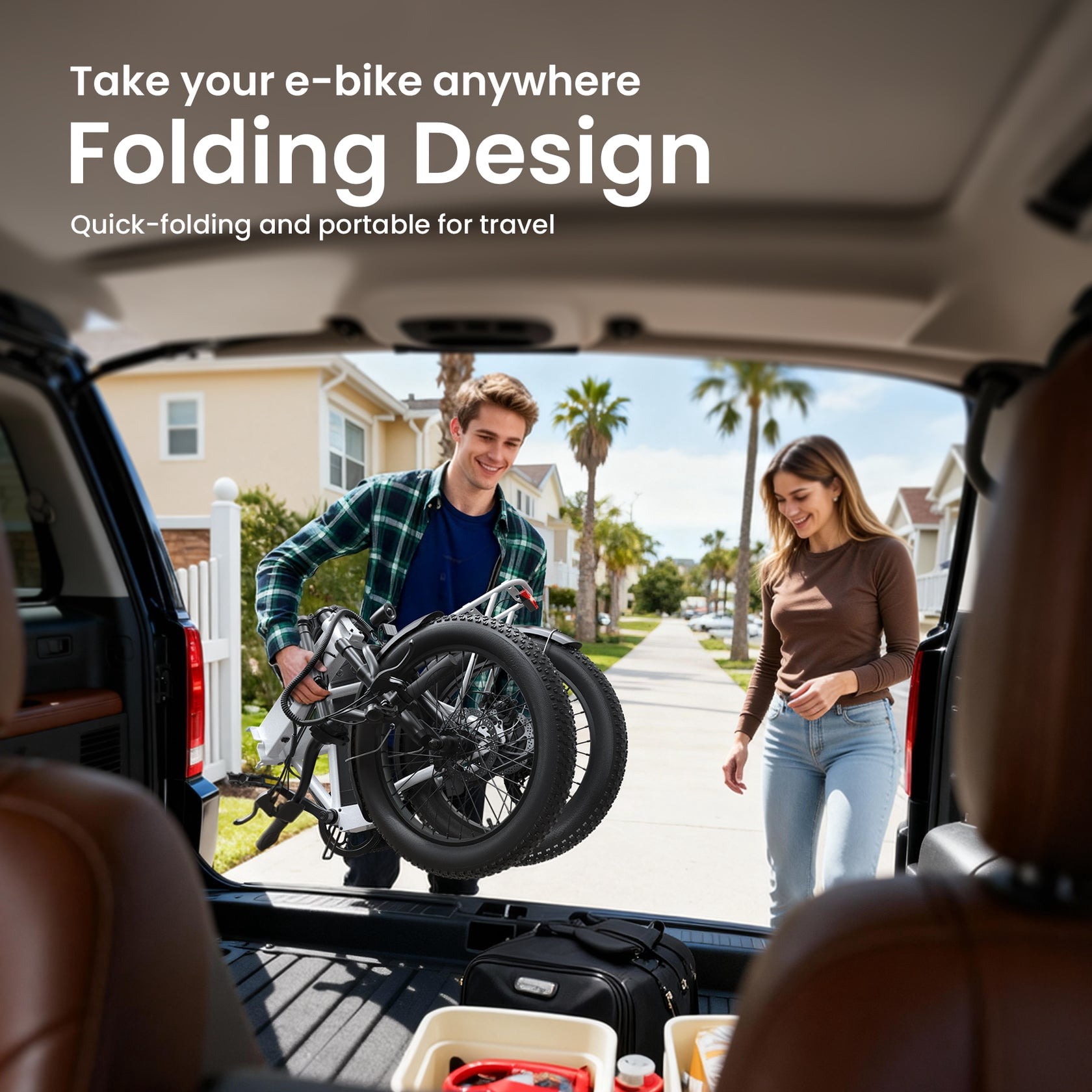 Qronge 1000W Folding Electric Bike for Adults 28mph 70Miles Max Range 20" Fat Tire Foldable Ebikes 48V 13.5AH Battery E-Mountain Bikes, UL2849 by SGS