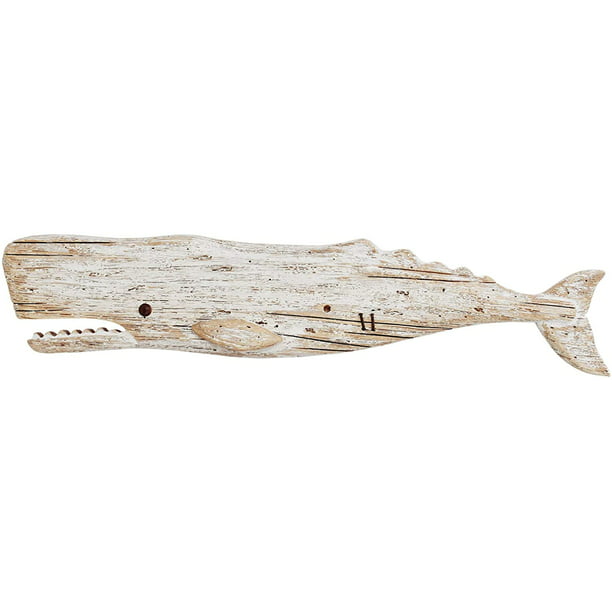 Wooden Whale Decor Hanging Wood, Wooden Whale Wall Decor