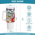 thumbnail image 3 of SKYSONIC 40 oz Stylized Flowers Tumbler with Handle and Straw Lid, Insulated Cup Reusable Stainless Steel Water Bottle Travel Mug, 3 of 7