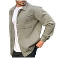 thumbnail image 2 of Lightweight Jackets for Men Long Sleeve Button Down Collared Jacket with Pockets Cardigan Outerwear Coat, 2 of 8