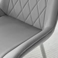 thumbnail image 6 of Furniturebox UK Pesaro Pesaro Modern Adult Velvet Gray Dining Side Chairs, Set of 2, 6 of 6