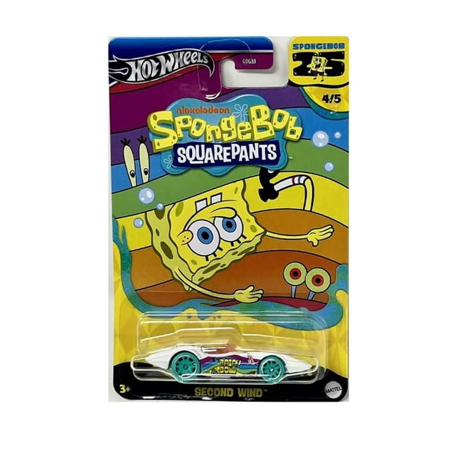 Auto fundido Hot Wheels, Bob Esponja, 25 años