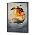 thumbnail image 3 of Designart 'One Peeled Fresh Orange Mandarin Under Green Leaves' Traditional Framed Canvas Wall Art Print, 3 of 5