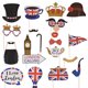 thumbnail image 5 of 20 piezas de accesorios para fotos para decoraciones de fiestas nacionales británicas, Jubileo de Platino, bandera del Reino Unido, accesorios para fotomatón, suministros para fiestas patrióticas, 5 of 9