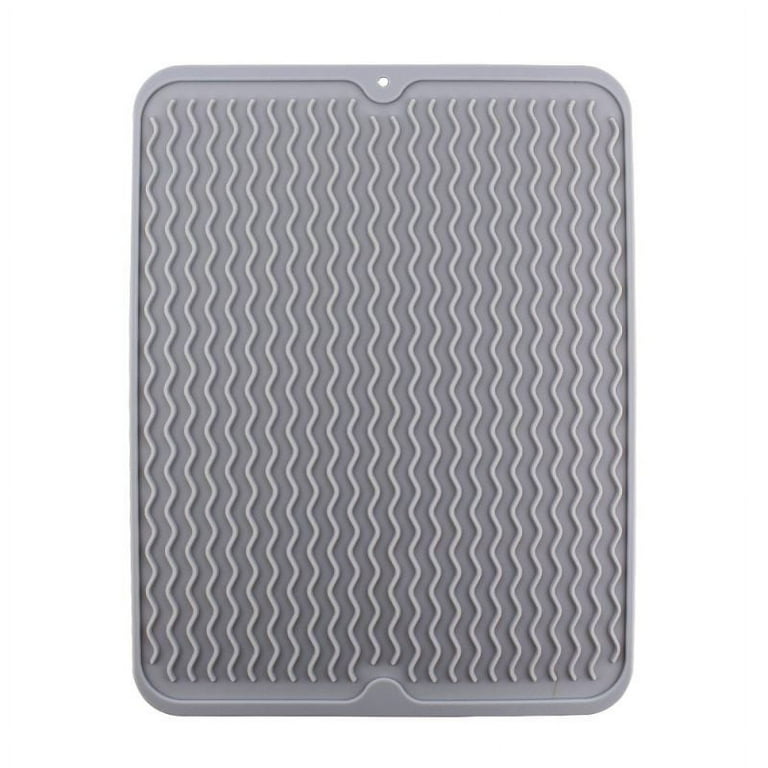 Multi-function Drain Mat Extra Large Dish Draining Mat Rubber Drying  Drainer Mat Silicone Dish Drying Mat Anti-slip Fruit Mat 