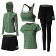 thumbnail image 6 of FNFYFH Women Workout Set 5 PCS Exercise Athletic Outfits Set Sport Suits Yoga Gym Fitness Exercise Clothes Jogging Tracksuits, 6 of 6
