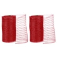 thumbnail image 1 of Unique Bargains 2pcs Decorative Mesh, 5.9in x 10 Yard Mesh Ribbon Roll Foil Metallic for Christmas Tree Decoration, Red, 1 of 6