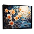 thumbnail image 2 of Designart "Illuminated By Daffodil Symbolism" Daffodils Floater Framed Canvas Art Print, 2 of 5