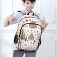 thumbnail image 6 of FORMRS Unisex School Backpack 17" Student Travel Bag with Laptop Compartment, Red Nordic Christmas House, 6 of 7