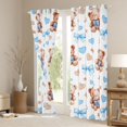 thumbnail image 3 of Homewish Cartoon Ribbon Bear Curtains Pack of 2 (42x84 Each) for Kids, Princess Blue Bow-tie Curtains Blackout, Kawaii Stars Print Bedroom Curtains, Curtains and Drapes Bedroom Decor, 3 of 6