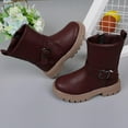 thumbnail image 6 of Wine Elegant Wine Girls Boots With Faux Leather Material And Warmth For Winter Seasons, Providing Durable Construction, 6 of 7