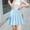 Light Blue, variant on Women Teen Girls College Style Pleated Thin Skirts Student Skirt