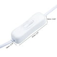 thumbnail image 3 of Uxcell DC 12V Inline Rocker Switch w 5.5x2.1mm DC Jack Male to Female Power Cable White 5pcs, 3 of 5