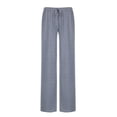 thumbnail image 5 of Bibifish Womens Pants Blue White Stripe Print Drawstring Elastic Waist Trendy Comfortable Wide-Leg Pants Causal Style Pants For Ladies, 5 of 9