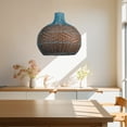 thumbnail image 2 of Arturesthome Handmade Kitchen Island Rattan Pendant Light Restaurant Blue Chandelier, 2 of 13