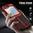 thumbnail image 4 of Allytechgroup Case for Samsung Galaxy Z Flip 6 with 1 Pack Screen Protector, Military Grade Protective Anti-Slip Bumper Drop Proof Dual Layers TPU PC Back Case for Samsung Galaxy Z Flip 6, Red, 4 of 9