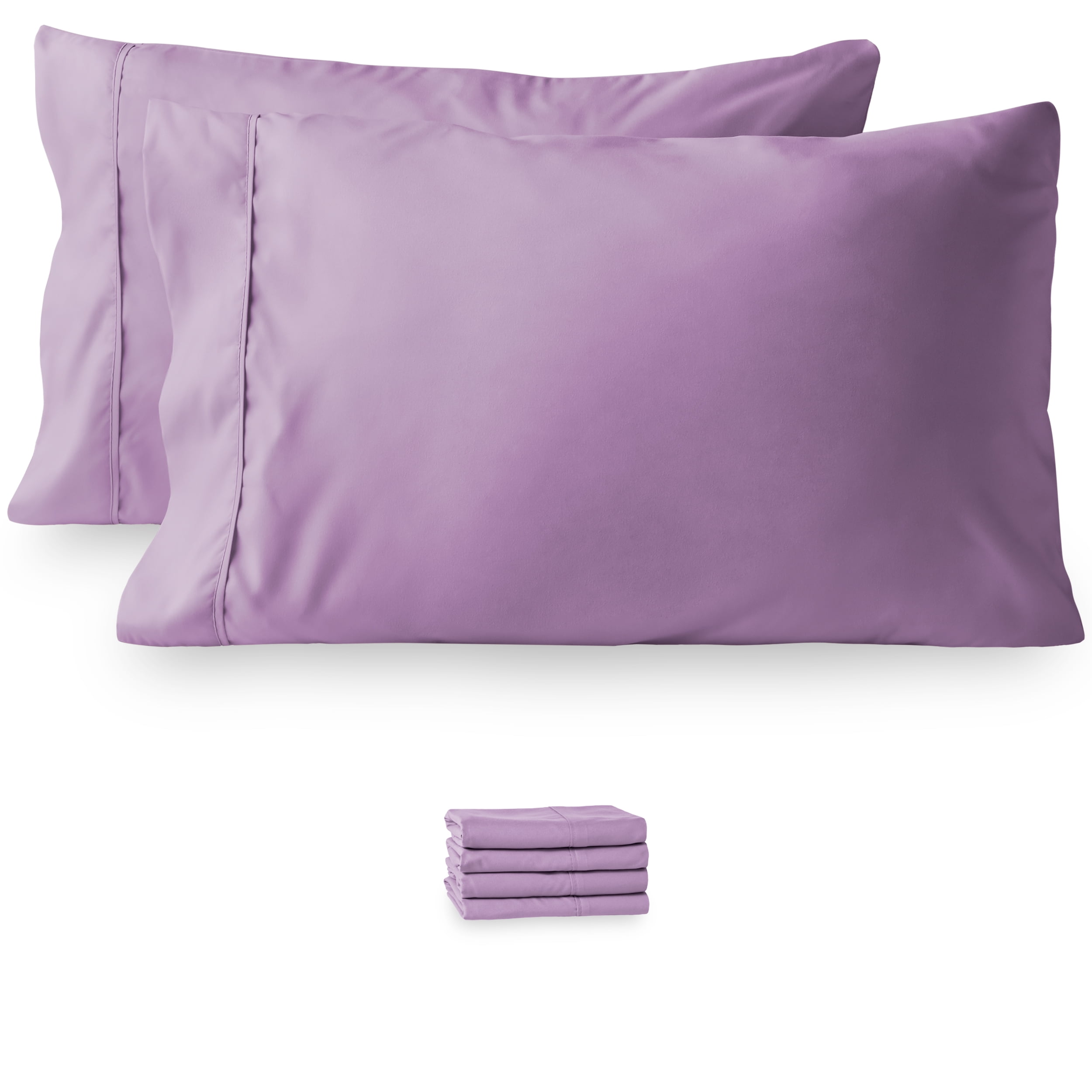 4 Pillowcases Premium 1800 UltraSoft Collection Bulk Pack Double
