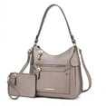 thumbnail image 2 of Maeve Vegan Leather Womens Shoulder Bag with Wristlet Pouch 2 pieces by Mia K, 2 of 3