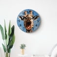 thumbnail image 4 of 16 Inch Wall Clock Battery Operated Silent Clock Decorative for Office, Kitchen, Outdoor, Living Room，Funny Giraffe Animal Print Blue Sky Drawing, 4 of 4