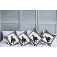 thumbnail image 2 of Ambesonne Retro Throw Pillow Cover 4 Pack, Warrior Ready Attack, 24", Black White, 2 of 7