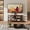 Walnut, variant on FITUEYES 3-Tiers Flat Panel TV Stand with Mount for TVs up to 70", Height Adjustable Bracket Stand Base