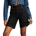 thumbnail image 3 of Tqcoqu Denim Mid Waist Butt Lifting Jeans Shorts for Women Bermuda Skinny Shorts,Black Women's S-XXL, 3 of 8