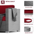 thumbnail image 3 of SUNCROWN Outdoor Patio Furniture Set 7 Piece Outdoor Sectional Sofa Grey Wicker Conversation Sofa Set with Coffee Table and Cushions,Red, 3 of 15
