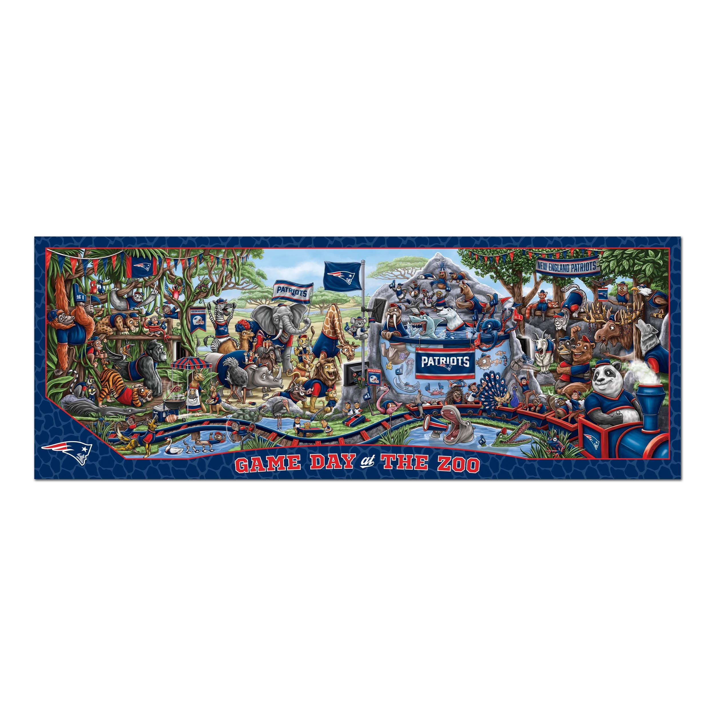 YouTheFan NFL New England Patriots Game Day at the Zoo - 500 pc Puzzle