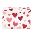 thumbnail image 2 of Foldable Fabric Storage Bin With Handle Collapsible Basket Box Storage With Lid Organizer Hearts on Background, 2 of 7