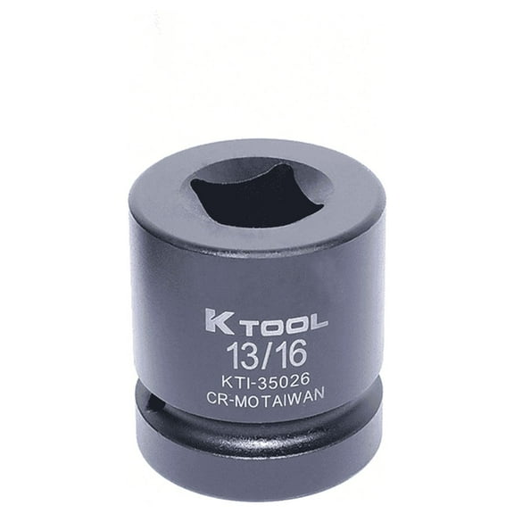 K-Tool 35026 1" Drive x 13/16" Square Impact Budd Wheel Socket