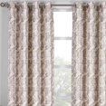 thumbnail image 2 of Pair (Set of 2) Catalina Leaf Swirl Jacquard Curtain Panels With Grommets - 108x63 - Olive, 2 of 3