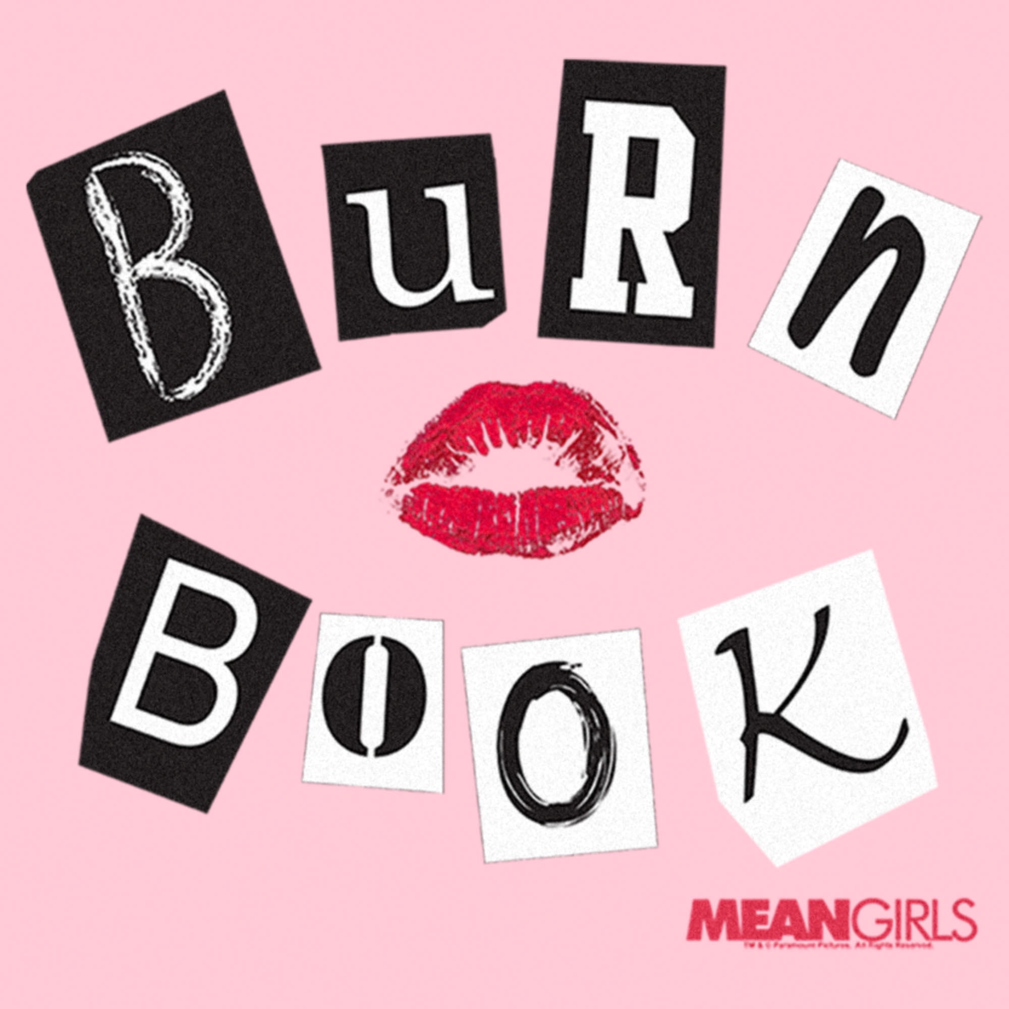 Mean Girls Burn Book Backpack Pink Black 17\