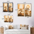 thumbnail image 4 of Designart "Retro Illustration Full Moon Among Olive Trees I" Meadow Framed Wall Art Set Of 2 - Traditional Orange Framed Wall Art Set Of 2, 4 of 6