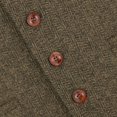 thumbnail image 4 of GFDYREE Men's Slim Fit Herringbone Tweed Suits Vest Premium Wool Blend Waistcoat, 4 of 7