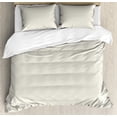 thumbnail image 1 of Ivory and Blue Duvet Cover Set King Size, Lines Circles Pattern Abstract Ornamental Motifs Floral Inspirations, Decorative 3 Piece Bedding Set with 2 Pillow Shams, Bluegrey Ivory, by Ambesonne, 1 of 3