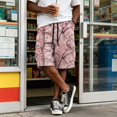 thumbnail image 6 of Mens Athletic Shorts High Waist Drawstring Cargo Shorts Summer Soft Baggy Stretch Workout Shorts, 2XL, 6 of 7