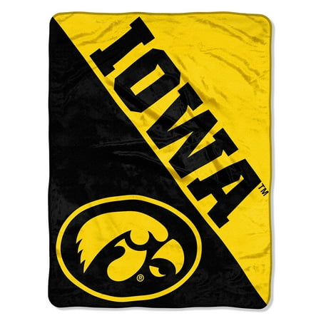 - NCAA Iowa Hawkeyes “Halftone” 46”x 60” Micro Raschel Throw