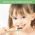 thumbnail image 3 of 32 Pieces Biodegradable Bamboo Toothbrushes Natural Toothbrush Compostable Wood Bamboo Toothbrush With Slim Soft Bristles For Teens And Adult (black B, 3 of 4
